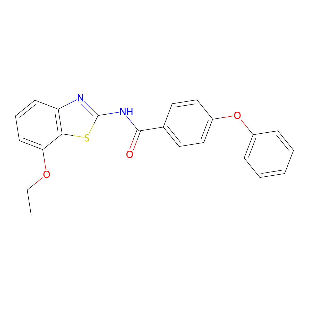 N-(7-ethoxy-1,3-benzothiazol-2-yl)-4-phenoxybenzamide molecular structure, CAS 324758-97-6