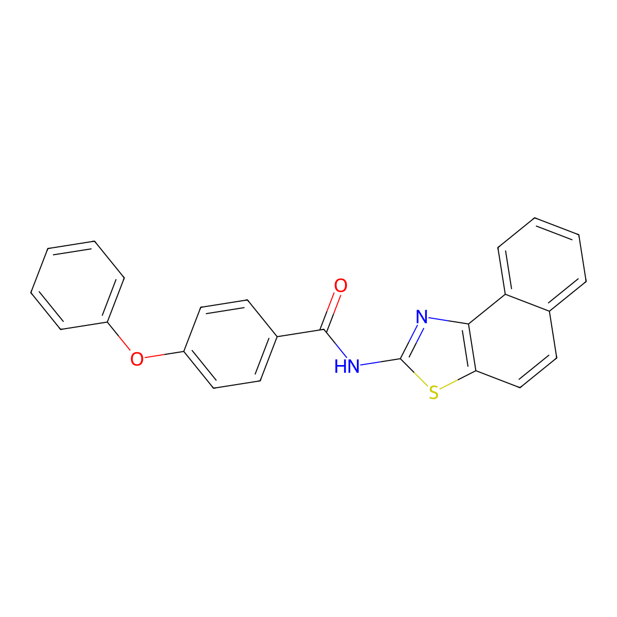 N-benzo[e][1,3]benzothiazol-2-yl-4-phenoxybenzamide molecular structure, CAS 324759-01-5