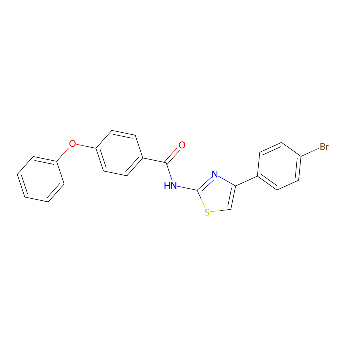 N-[4-(4-bromophenyl)-1,3-thiazol-2-yl]-4-phenoxybenzamide molecular structure, CAS 324759-03-7