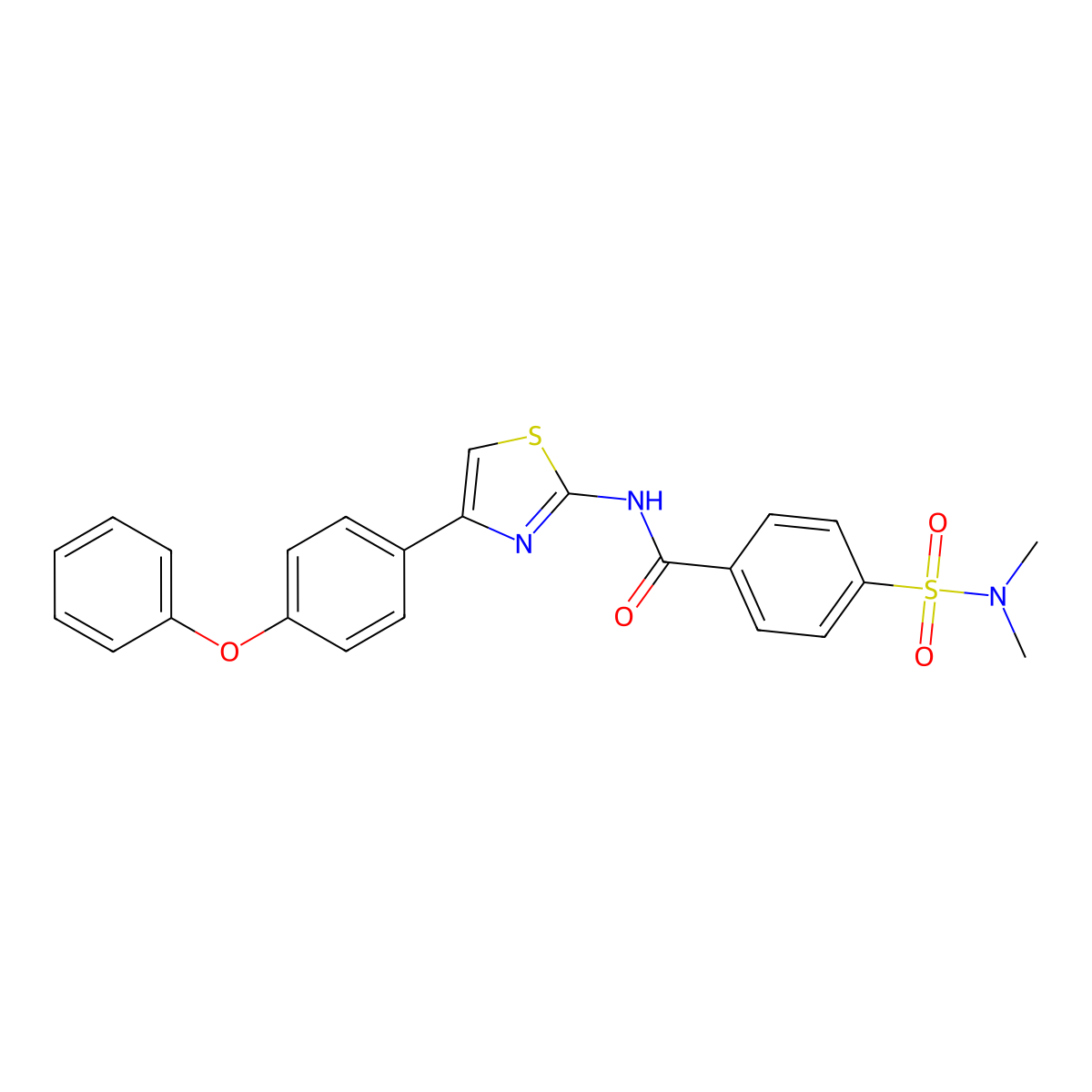4-(dimethylsulfamoyl)-N-[4-(4-phenoxyphenyl)-1,3-thiazol-2-yl]benzamide molecular structure, CAS 324759-05-9