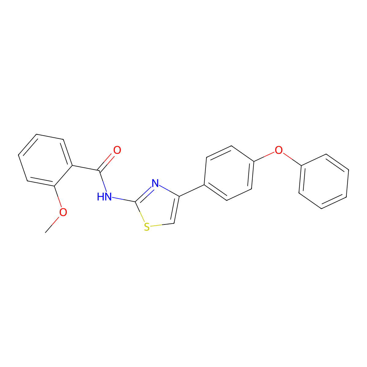 2-methoxy-N-[4-(4-phenoxyphenyl)-1,3-thiazol-2-yl]benzamide molecular structure, CAS 324759-18-4