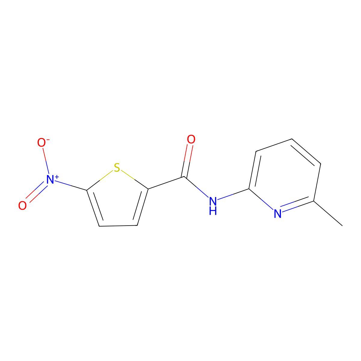 N-(6-methylpyridin-2-yl)-5-nitrothiophene-2-carboxamide molecular structure, CAS 324759-23-1