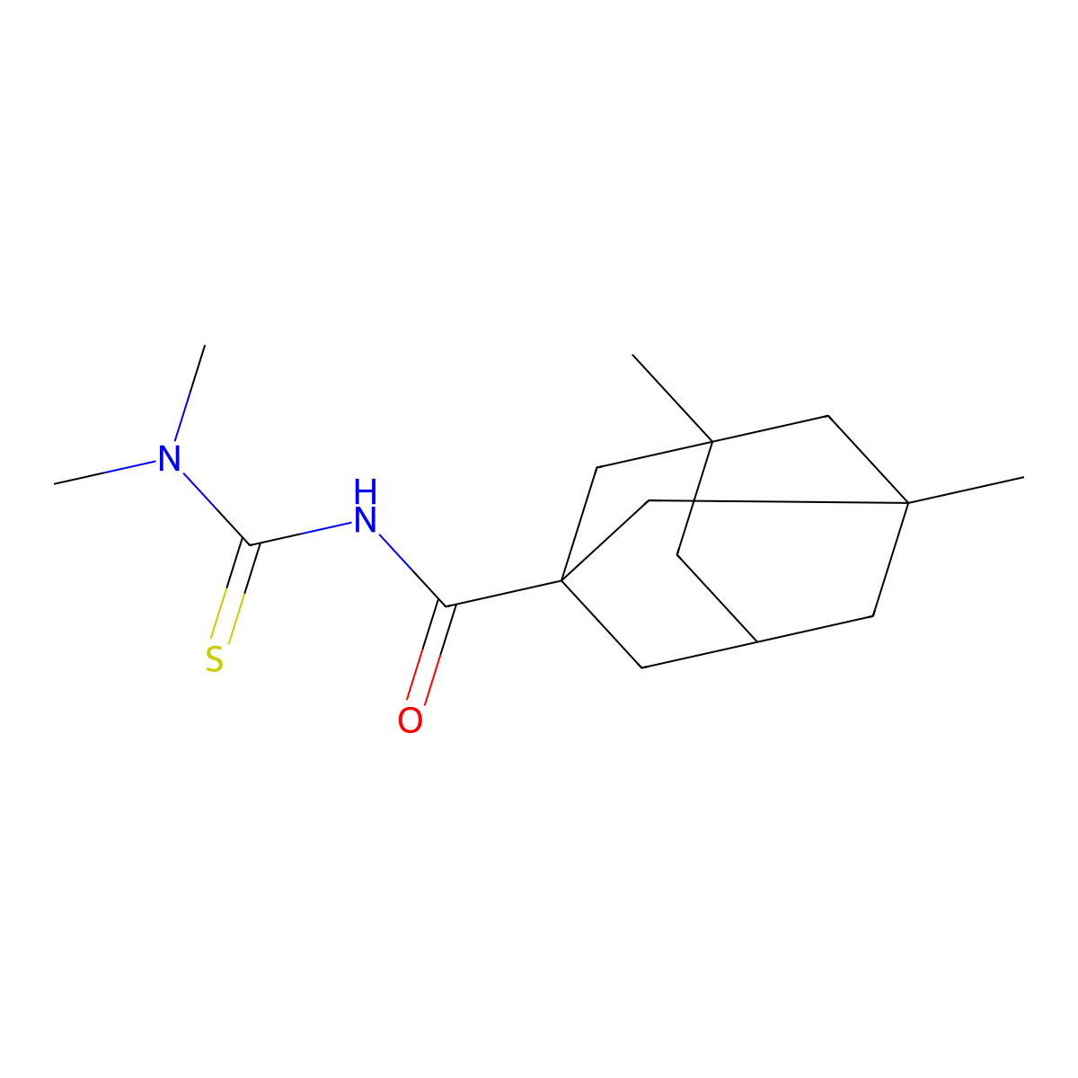 3-(3,5-Dimethyl-adamantane-1-carbonyl)-1,1-dimethyl-thiourea molecular structure, CAS 324759-32-2