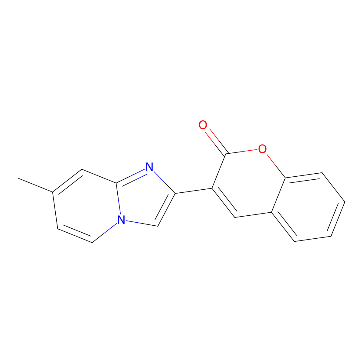 3-(7-Methylimidazo[1,2-a]pyridin-2-yl)chromen-2-one molecular structure, CAS 324759-60-6