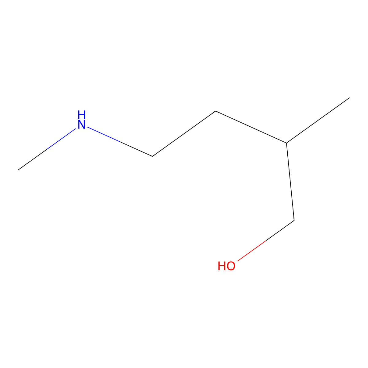 2-Methyl-4-(methylamino)butan-1-ol molecular structure, CAS 324760-88-5