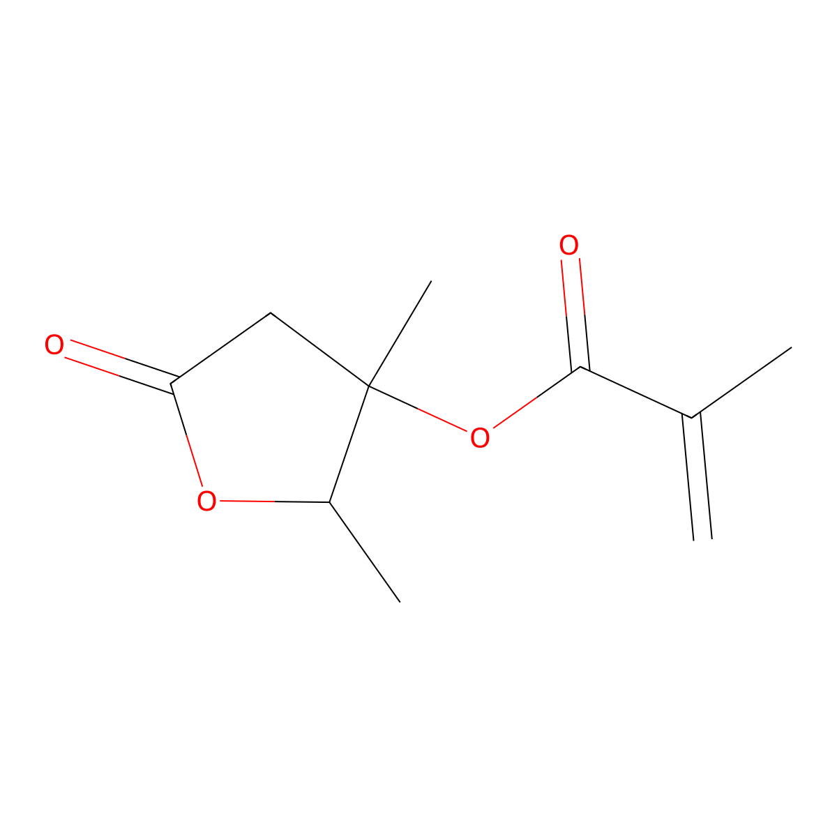 2,3-Dimethyl-5-oxotetrahydrofuran-3-yl methacrylate molecular structure, CAS 324761-25-3