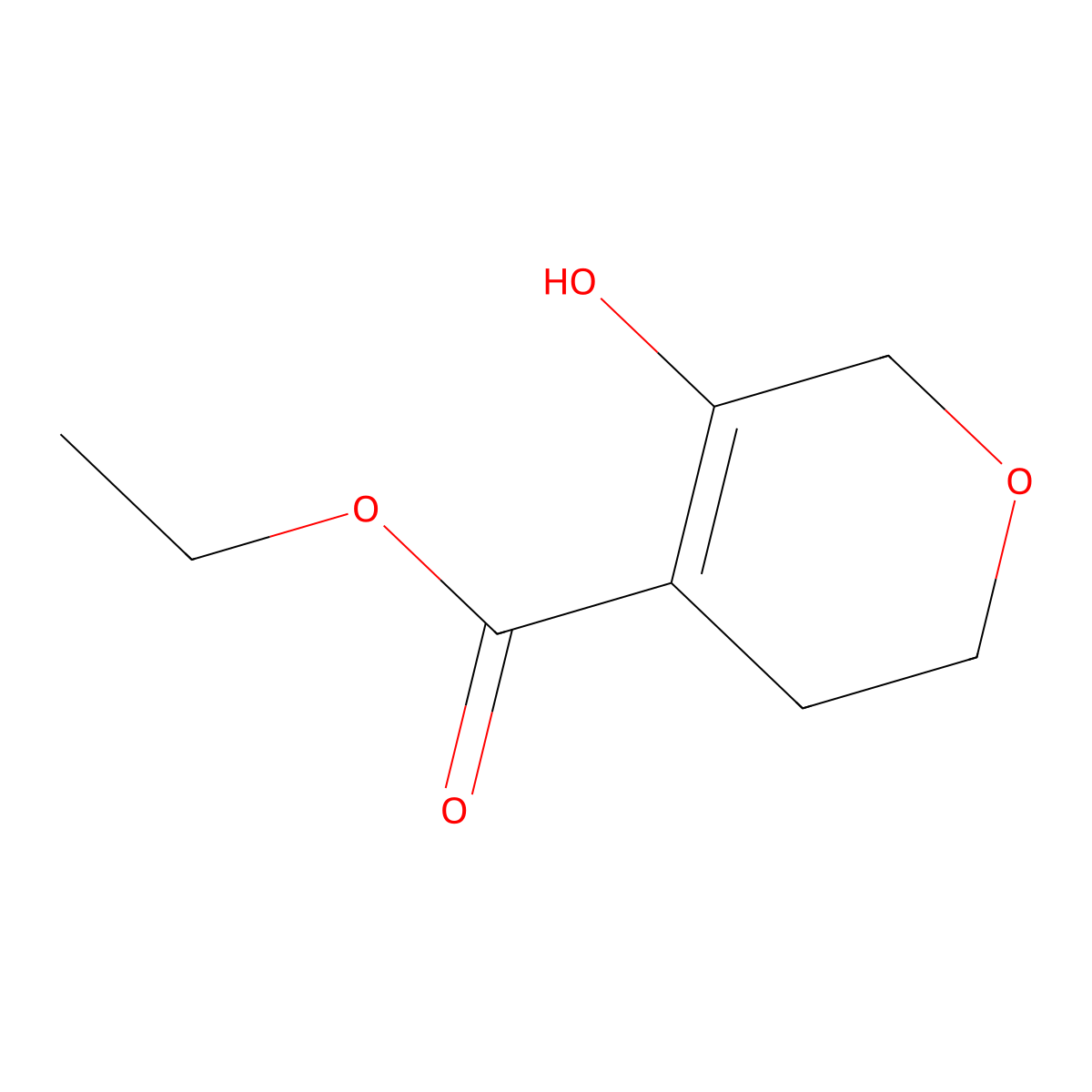 ethyl 5-hydroxy-3,6-dihydro-2H-pyran-4-carboxylate molecular structure, CAS 324767-92-2