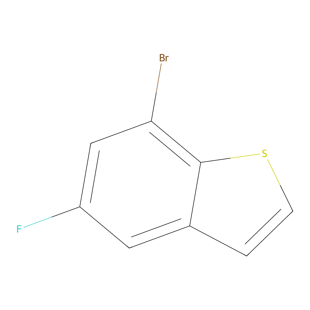 7-Bromo-5-fluorobenzo[B]thiophene molecular structure, CAS 324768-98-1