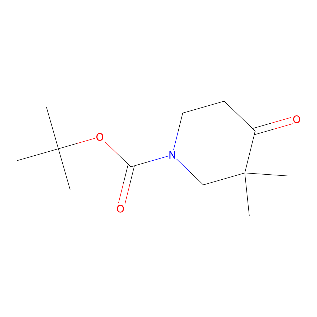 tert-Butyl 3,3-dimethyl-4-oxopiperidine-1-carboxylate molecular structure, CAS 324769-06-4