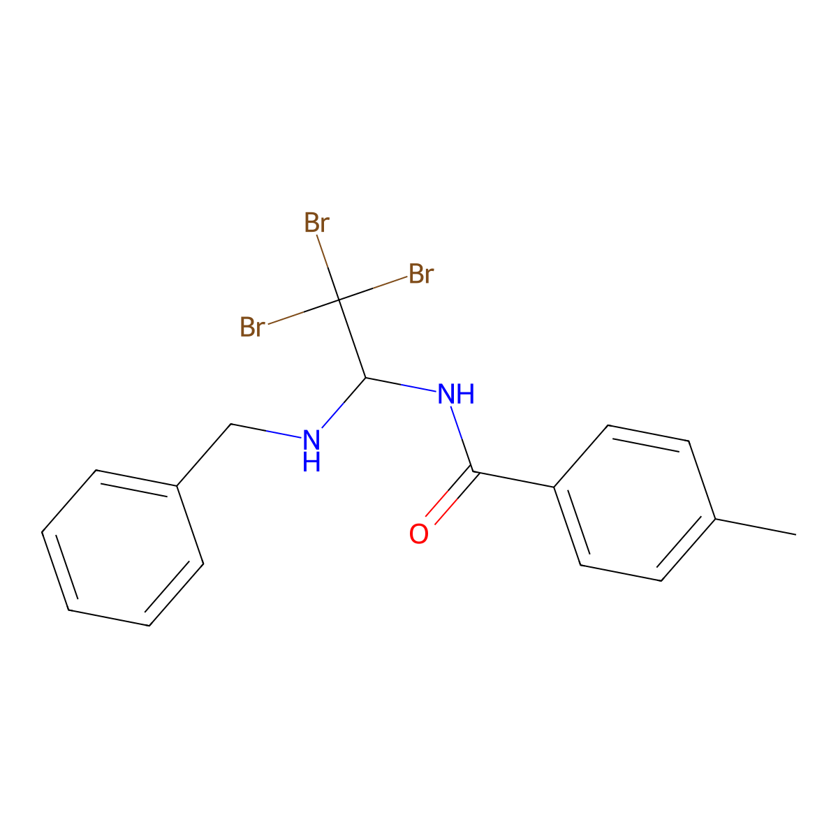 N-[1-(benzylamino)-2,2,2-tribromoethyl]-4-methylbenzamide molecular structure, CAS 324769-56-4