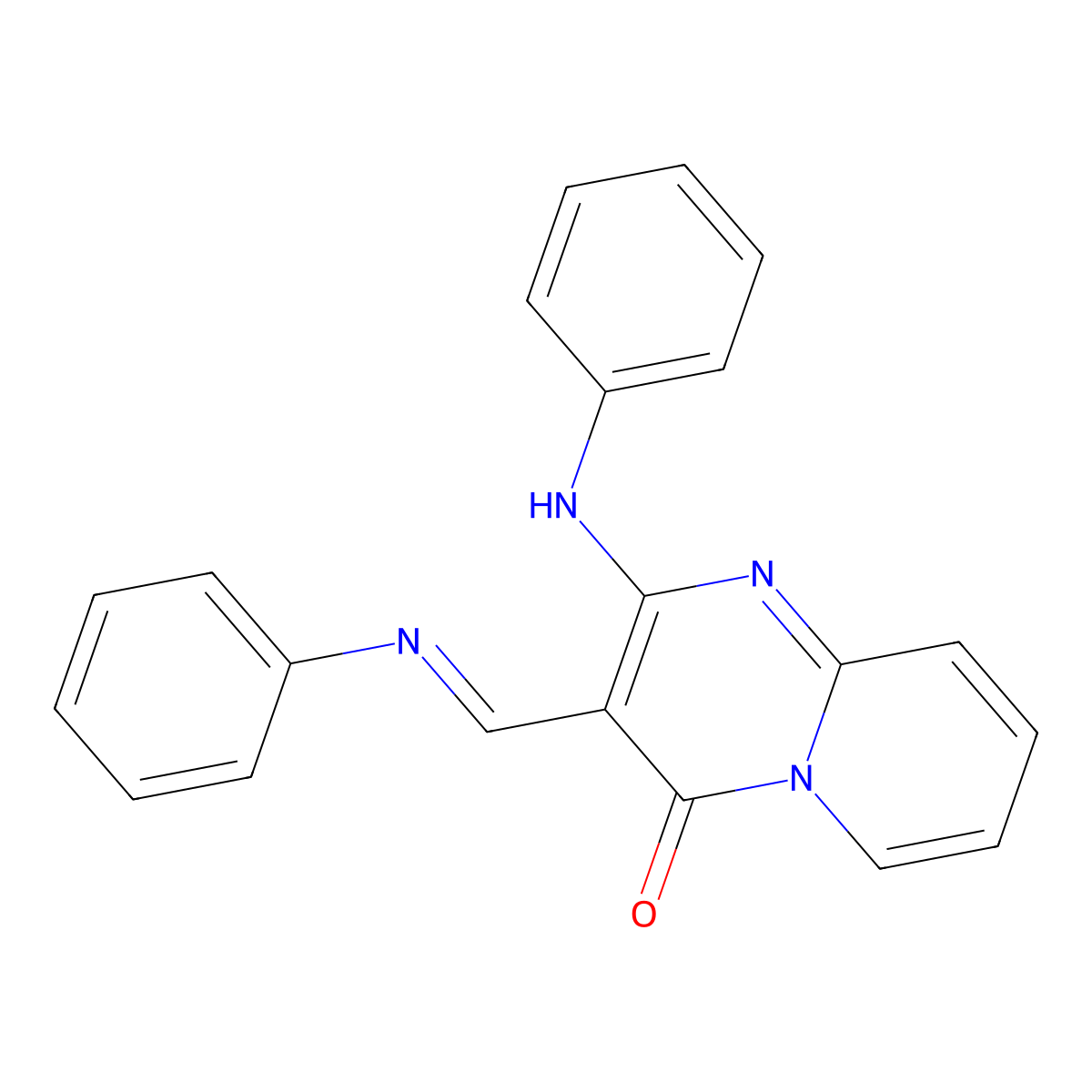 2-Anilino-3-(phenyliminomethyl)pyrido[1,2-a]pyrimidin-4-one molecular structure, CAS 324769-95-1