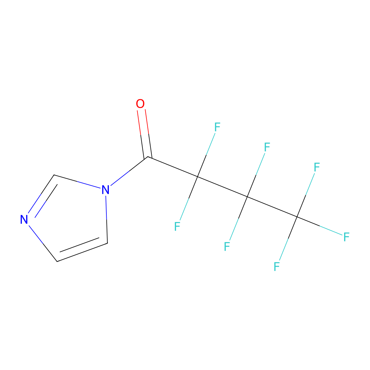 N-(Heptafluorobutyryl)imidazole molecular structure, CAS 32477-35-3