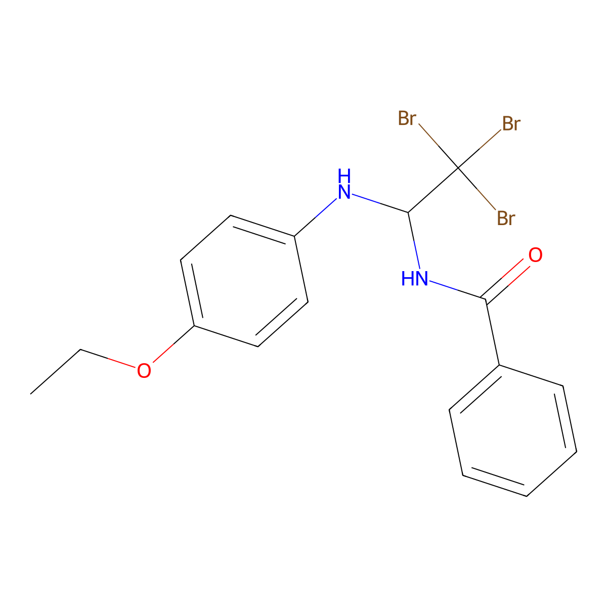 N-[2,2,2-tribromo-1-(4-ethoxyanilino)ethyl]benzamide molecular structure, CAS 324770-08-3
