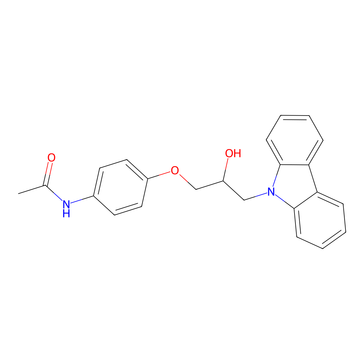 N-{4-[3-(9H-carbazol-9-yl)-2-hydroxypropoxy]phenyl}acetamide molecular structure, CAS 324773-69-5