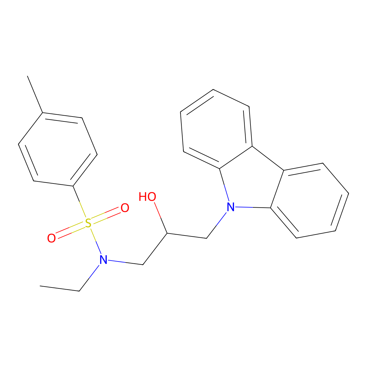 N-[3-(9H-carbazol-9-yl)-2-hydroxypropyl]-N-ethyl-4-methylbenzenesulfonamide molecular structure, CAS 324773-80-0