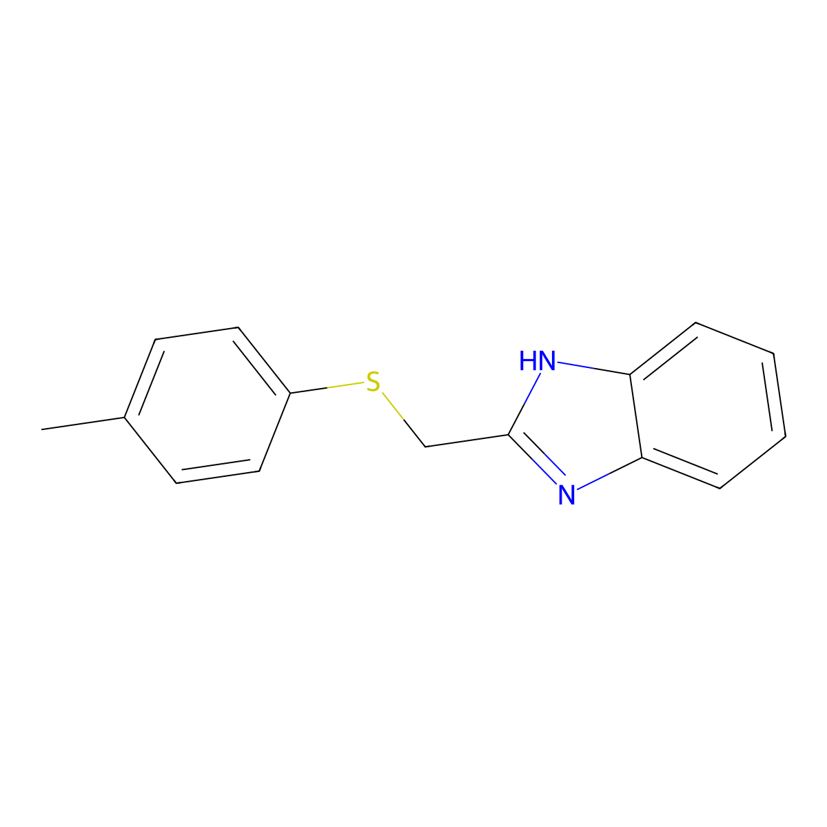 1H-1,3-benzimidazol-2-ylmethyl 4-methylphenyl sulfide molecular structure, CAS 324774-00-7