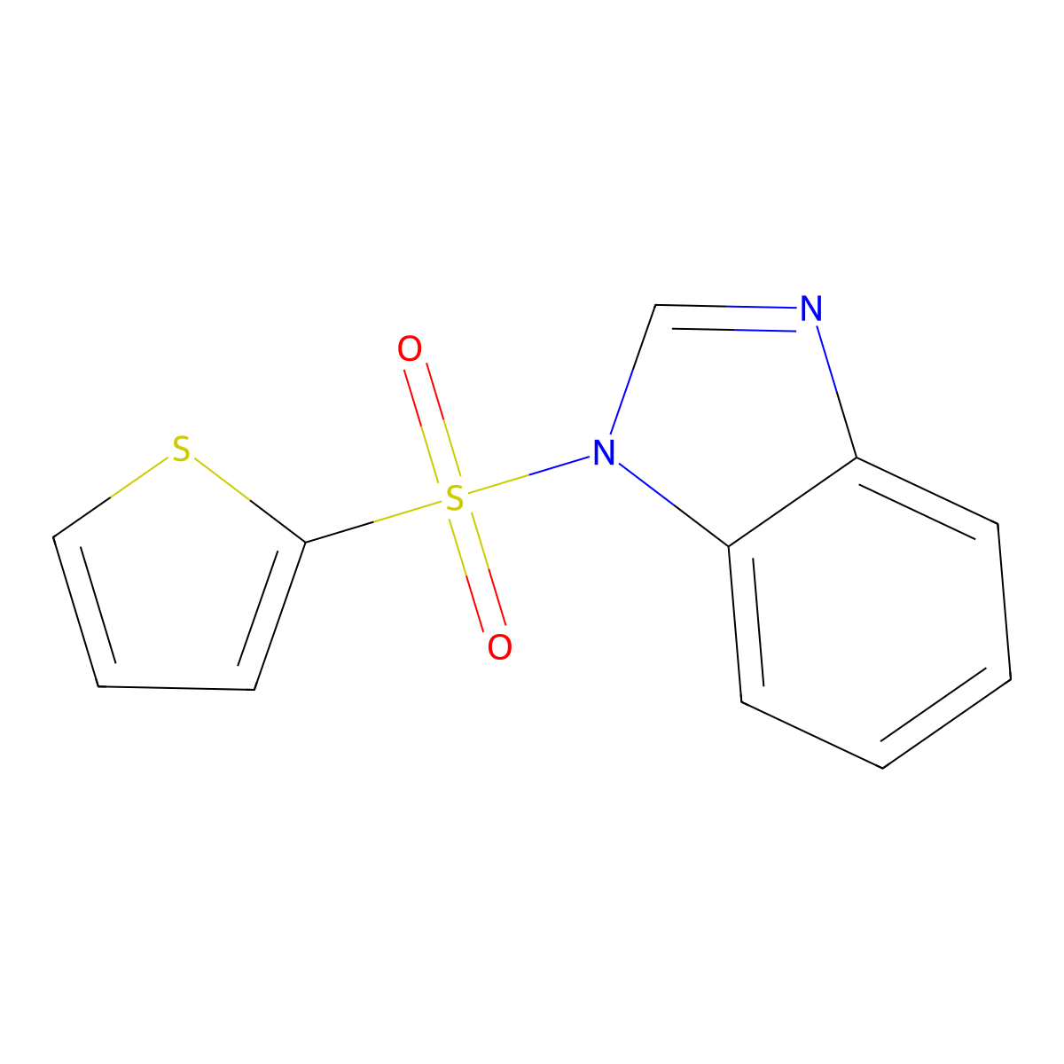 1-Thiophen-2-ylsulfonylbenzimidazole molecular structure, CAS 324774-79-0