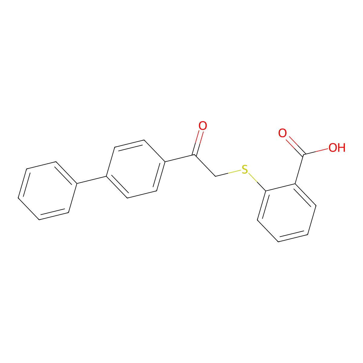 2-{[2-Oxo-2-(4-phenylphenyl)ethyl]sulfanyl}benzoic acid molecular structure, CAS 324774-82-5