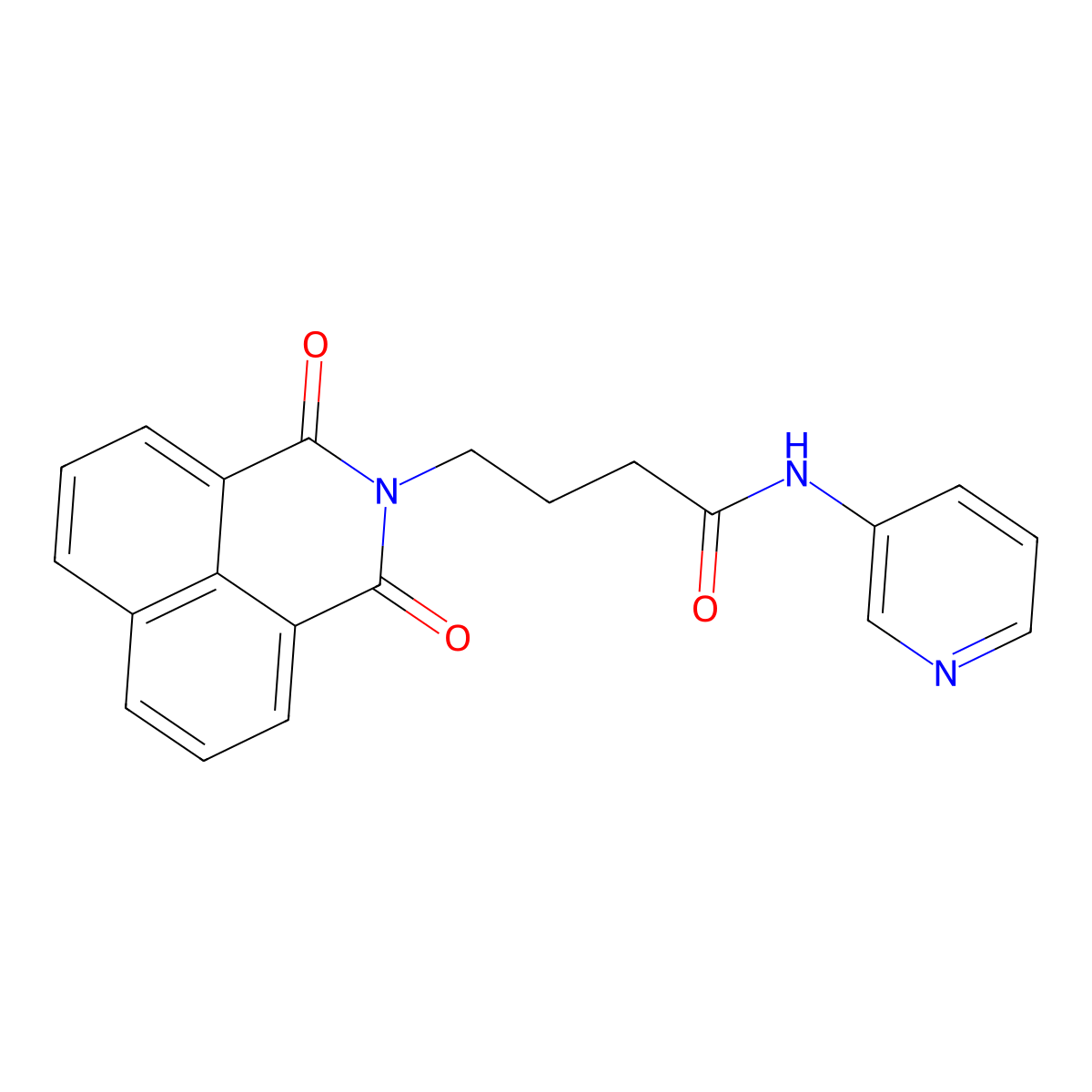 4-(1,3-dioxo-1H-benzo[de]isoquinolin-2(3H)-yl)-N-(pyridin-3-yl)butanamide molecular structure, CAS 324774-83-6