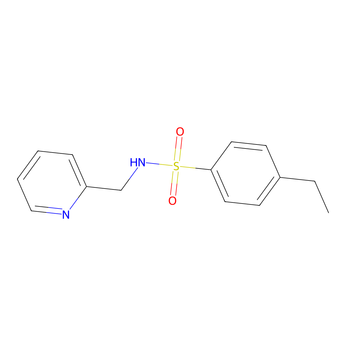 4-Ethyl-N-pyridin-2-ylmethyl-benzenesulfonamide molecular structure, CAS 324775-89-5