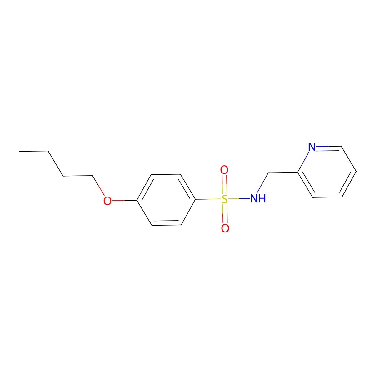 4-butoxy-N-(pyridin-2-ylmethyl)benzenesulfonamide molecular structure, CAS 324775-90-8