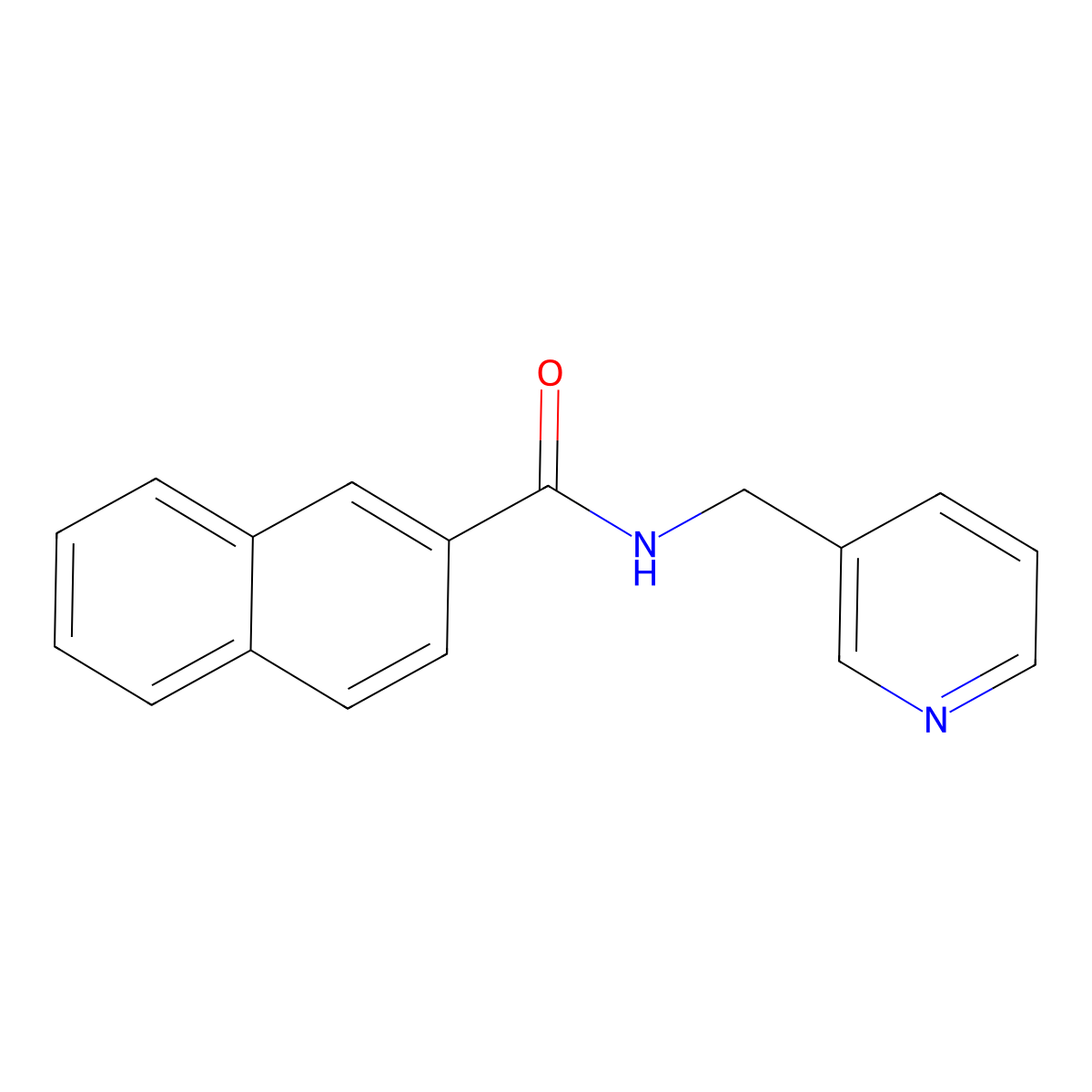 N-(pyridin-3-ylmethyl)naphthalene-2-carboxamide molecular structure, CAS 324775-92-0