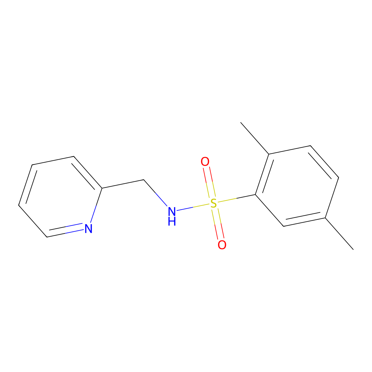 2,5-dimethyl-N-(2-pyridinylmethyl)benzenesulfonamide molecular structure, CAS 324775-94-2