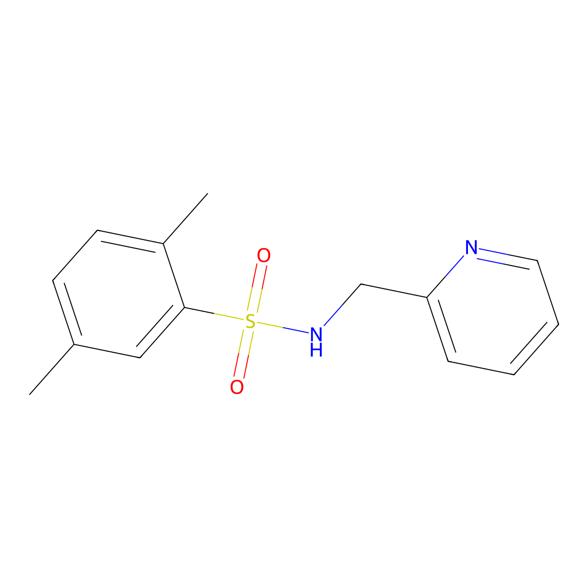 2,5-dimethyl-N-(2-pyridinylmethyl)benzenesulfonamide molecular structure, CAS 324775-94-2