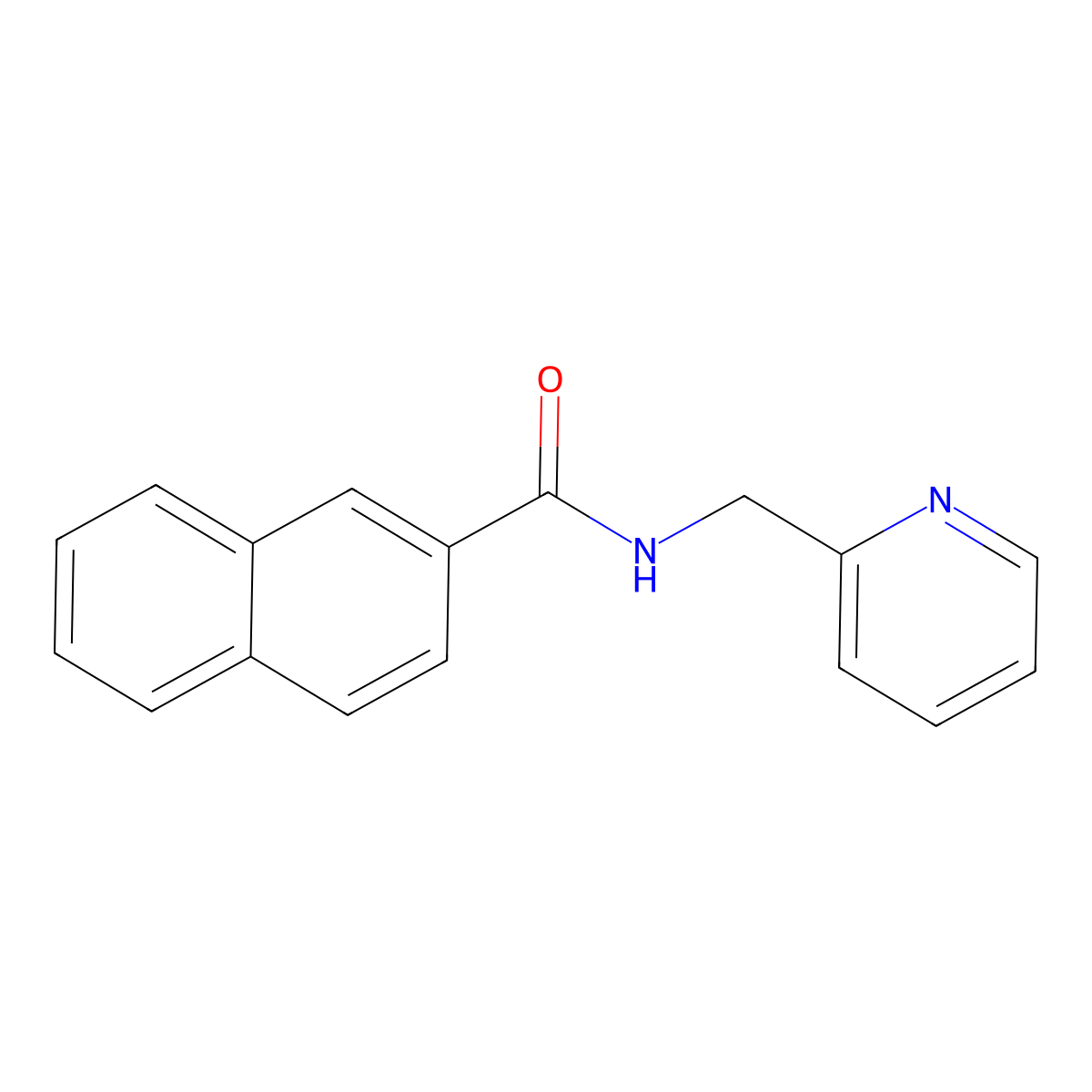N-(pyridin-2-ylmethyl)naphthalene-2-carboxamide molecular structure, CAS 324776-04-7