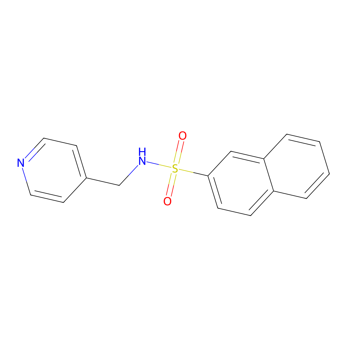 N-(pyridin-4-ylmethyl)naphthalene-2-sulfonamide molecular structure, CAS 324776-06-9