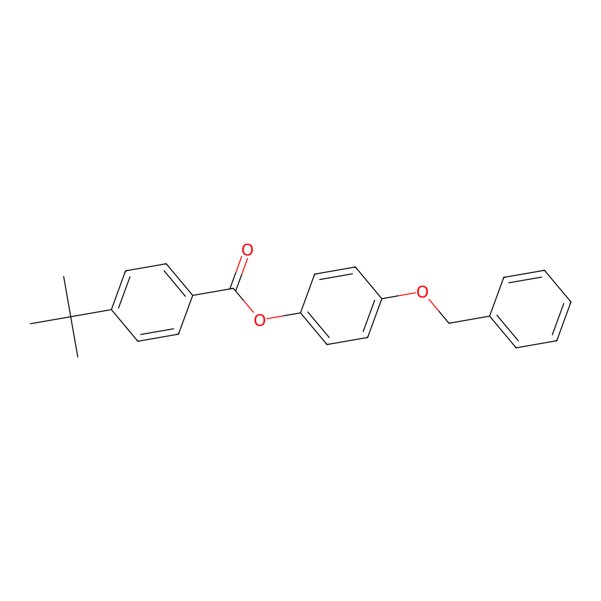(4-Phenylmethoxyphenyl) 4-tert-butylbenzoate molecular structure, CAS 324776-26-3