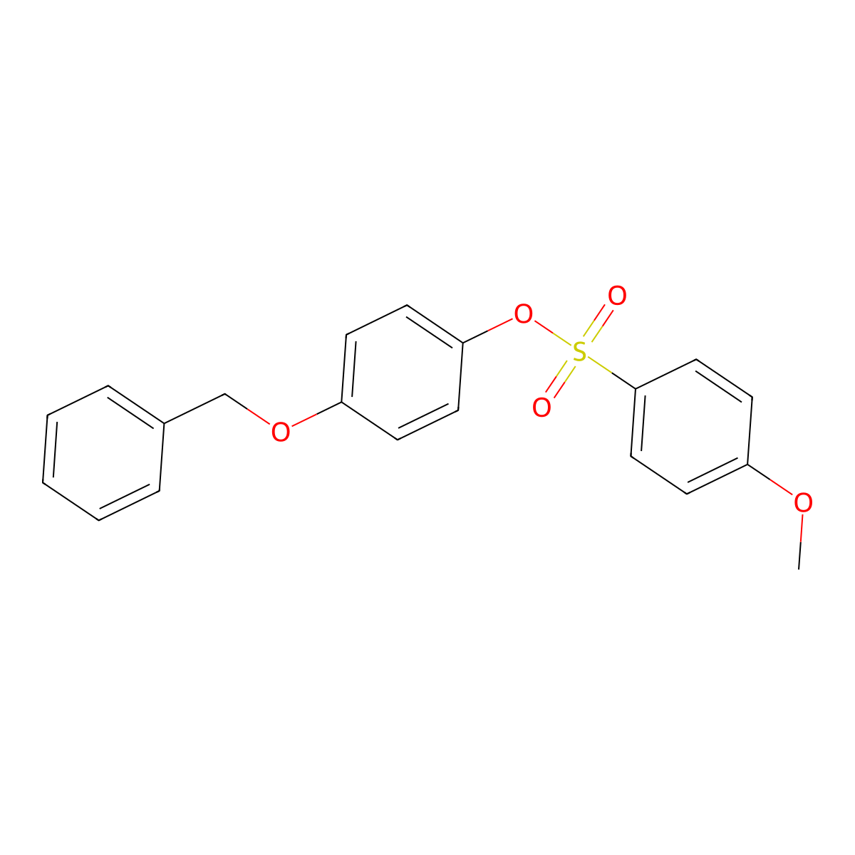 4-(Benzyloxy)phenyl 4-methoxybenzenesulfonate molecular structure, CAS 324776-30-9