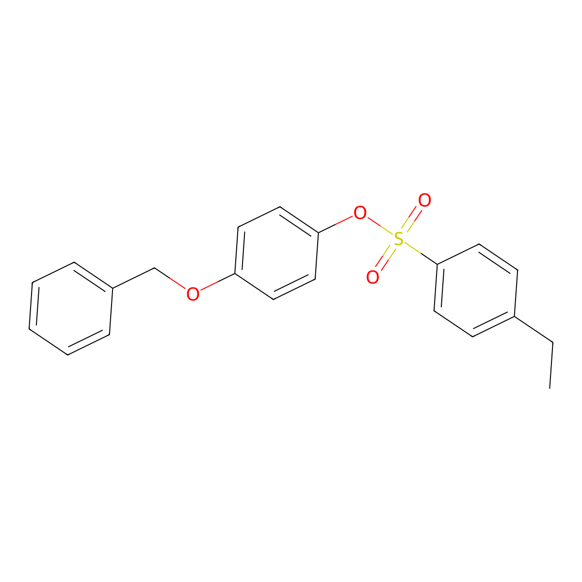 4-(Benzyloxy)phenyl 4-ethylbenzenesulfonate molecular structure, CAS 324776-34-3