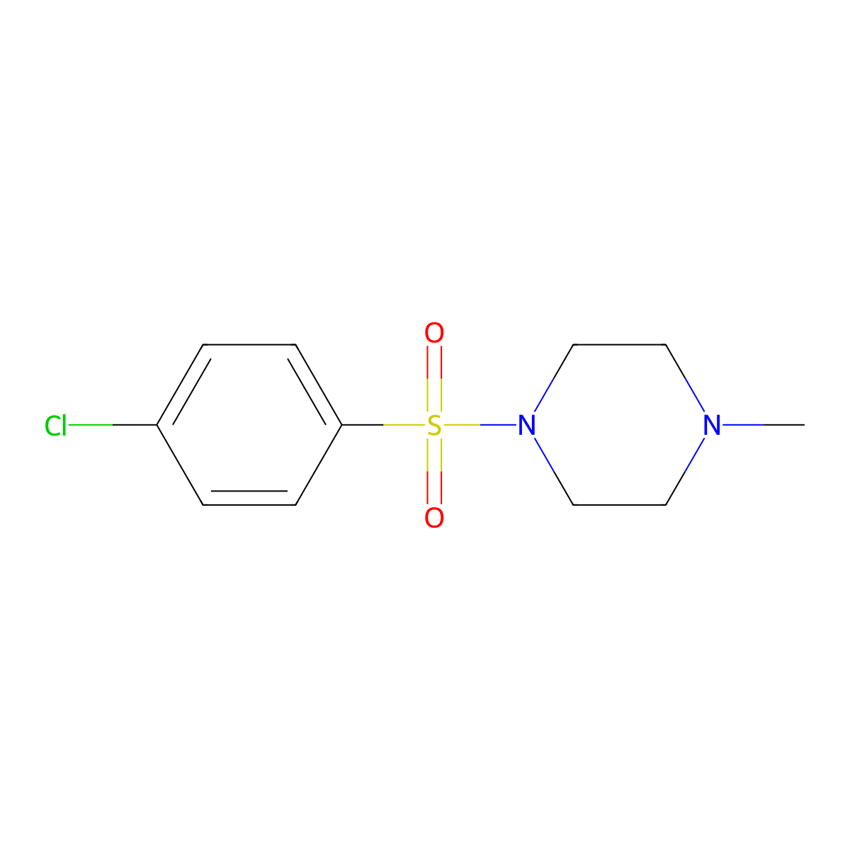 1-(4-Chlorophenyl)sulfonyl-4-methylpiperazine molecular structure, CAS 324776-41-2
