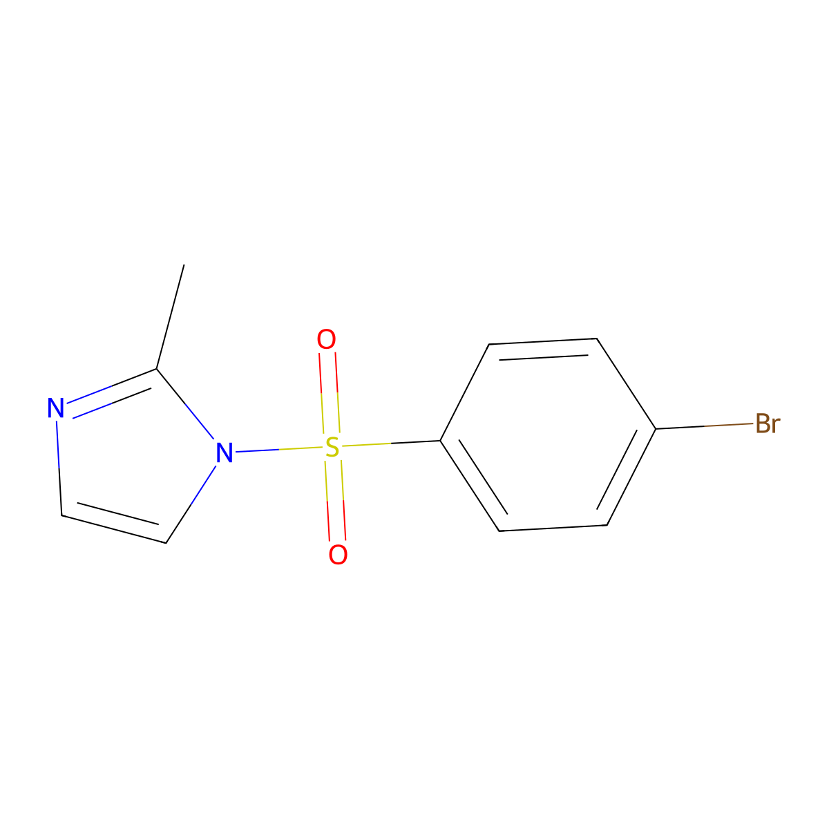 1-(4-Bromophenylsulfonyl)-2-methyl-1H-imidazole molecular structure, CAS 324776-97-8