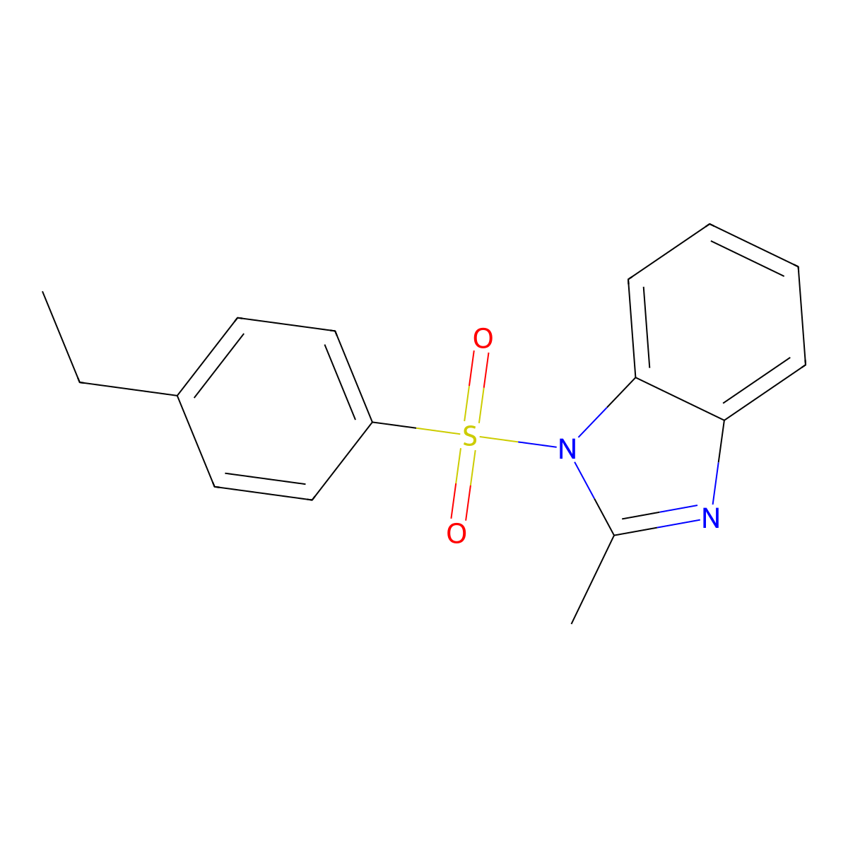 1-[(4-Ethylphenyl)sulfonyl]-2-methyl-1H-benzimidazole molecular structure, CAS 324776-99-0