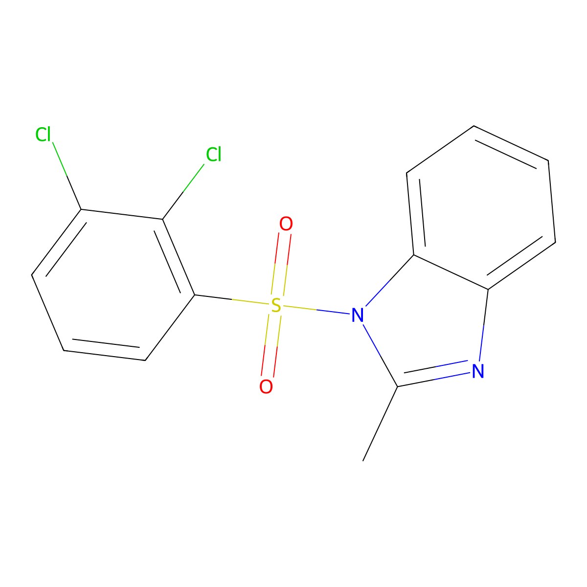 1-(2,3-Dichloro-benzenesulfonyl)-2-methyl-1H-benzoimidazole molecular structure, CAS 324777-10-8