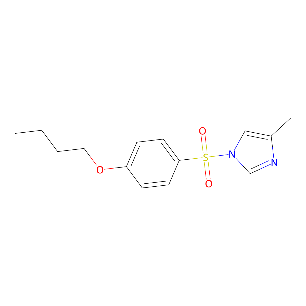 1-(4-Butoxyphenyl)sulfonyl-4-methylimidazole molecular structure, CAS 324777-15-3