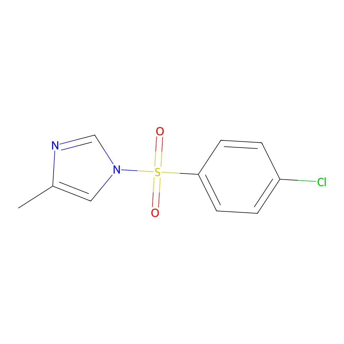 1-((4-chlorophenyl)sulfonyl)-4-methyl-1H-imidazole molecular structure, CAS 324777-17-5