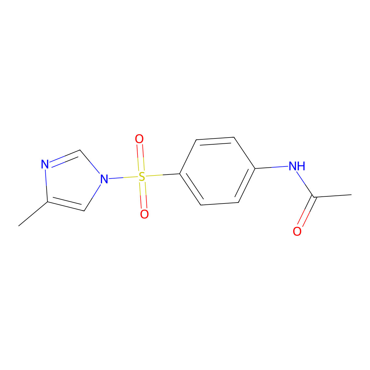 N-{4-[(4-methyl-1H-imidazol-1-yl)sulfonyl]phenyl}acetamide molecular structure, CAS 324777-22-2