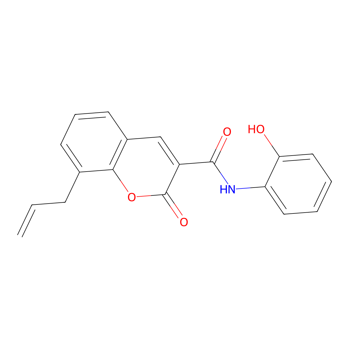 8-allyl-N-(2-hydroxyphenyl)-2-oxo-2H-chromene-3-carboxamide molecular structure, CAS 324777-50-6