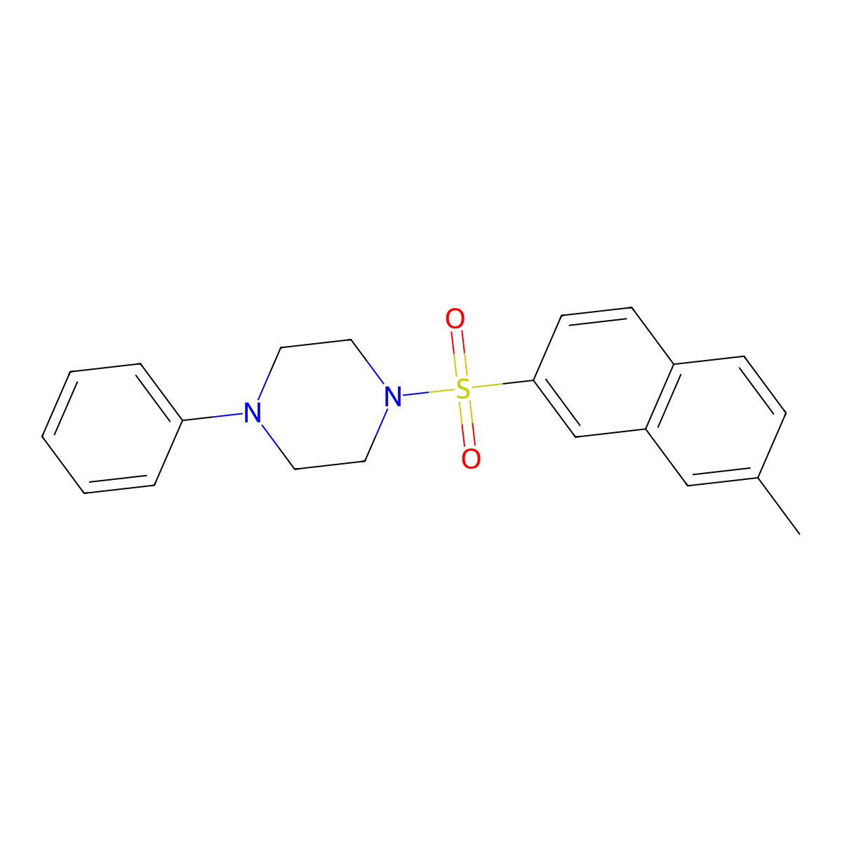 1-(7-Methylnaphthalen-2-yl)sulfonyl-4-phenylpiperazine molecular structure, CAS 324777-60-8