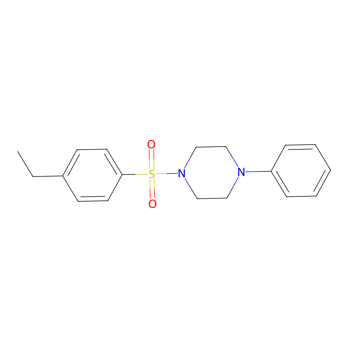 1-[(4-Ethylphenyl)sulfonyl]-4-phenylpiperazine molecular structure, CAS 324777-66-4