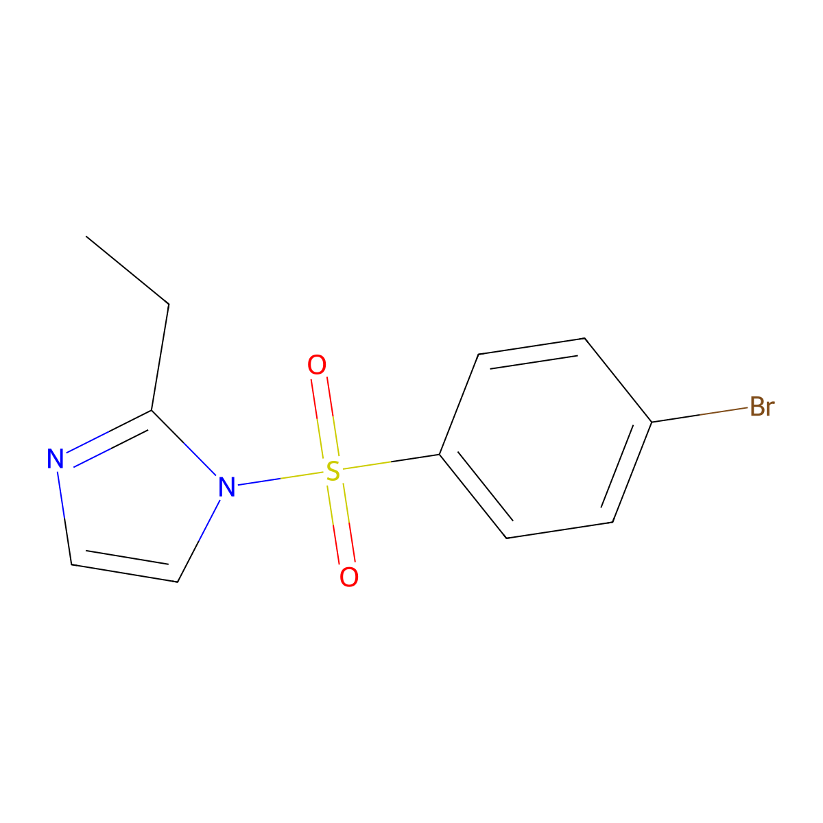 1-(4-bromobenzenesulfonyl)-2-ethyl-1H-imidazole molecular structure, CAS 324777-77-7