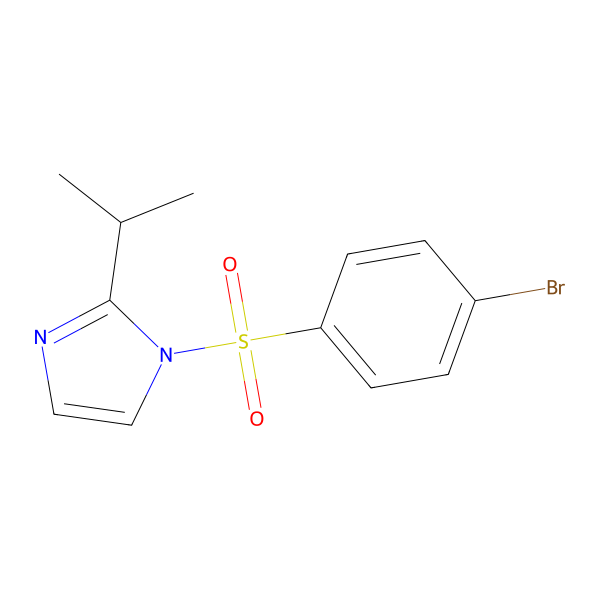 4-Bromo-1-{[2-(methylethyl)imidazolyl]sulfonyl}benzene molecular structure, CAS 324777-85-7