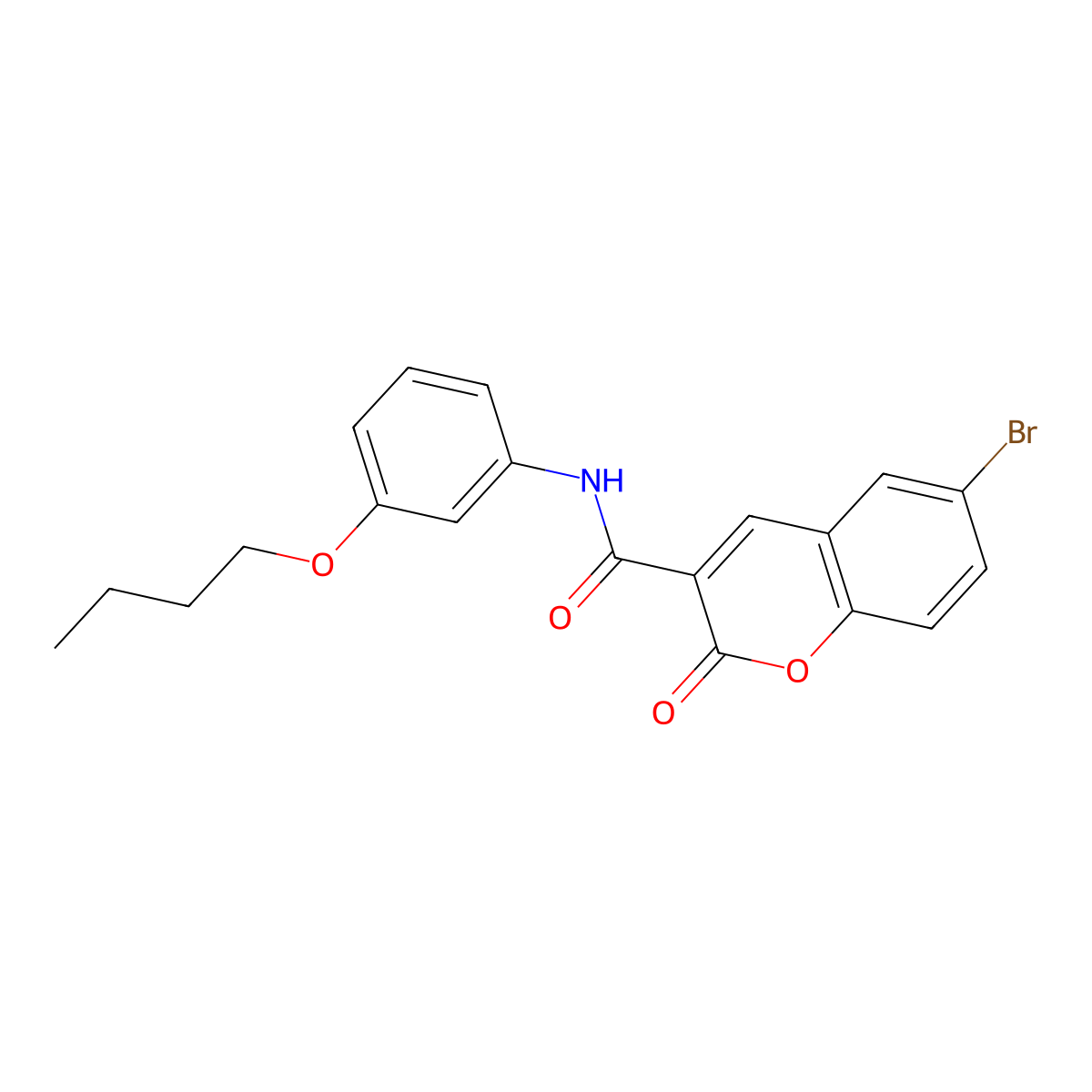 6-bromo-N-(3-butoxyphenyl)-2-oxo-2H-chromene-3-carboxamide molecular structure, CAS 324778-16-7