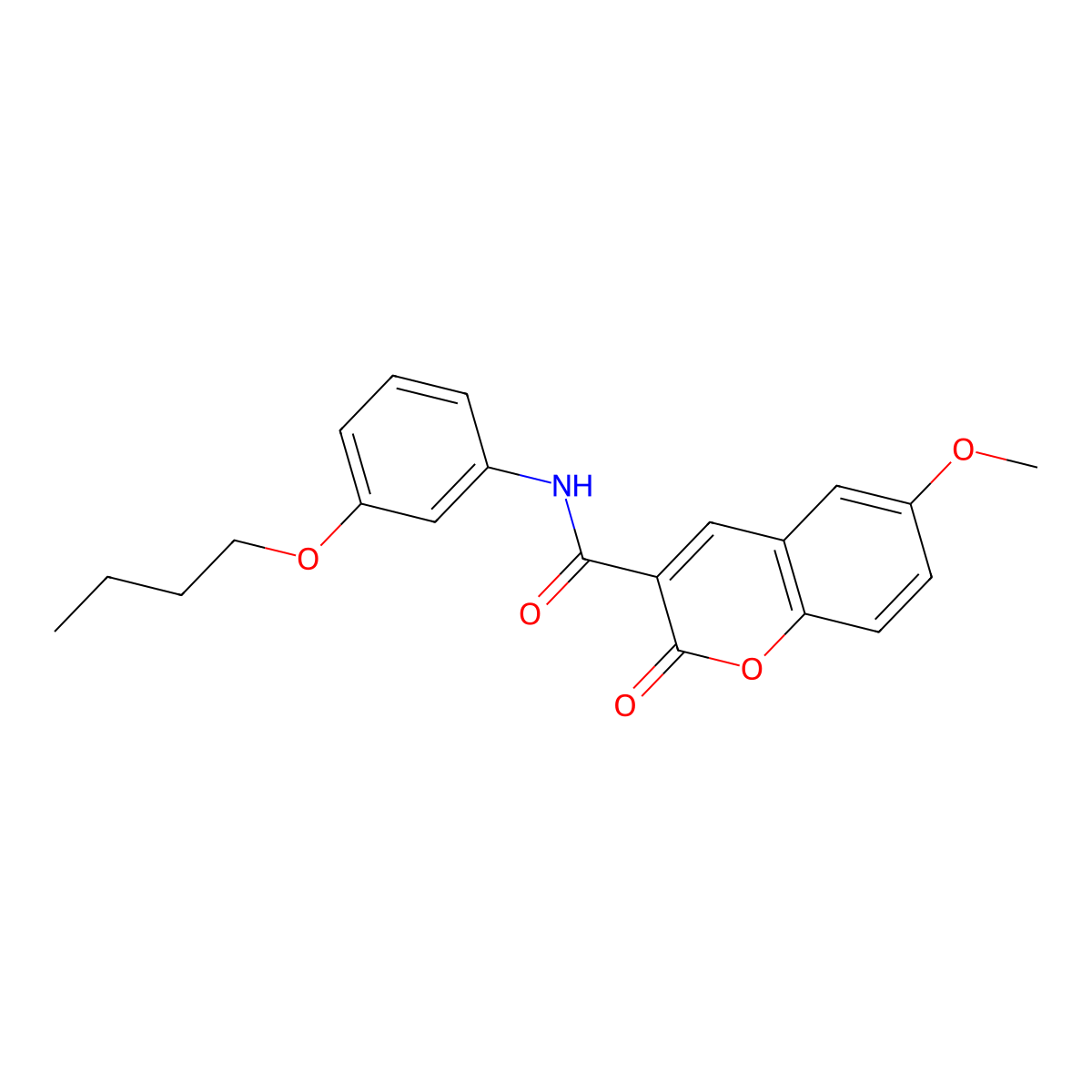 N-(3-butoxyphenyl)-6-methoxy-2-oxo-2H-chromene-3-carboxamide molecular structure, CAS 324778-19-0