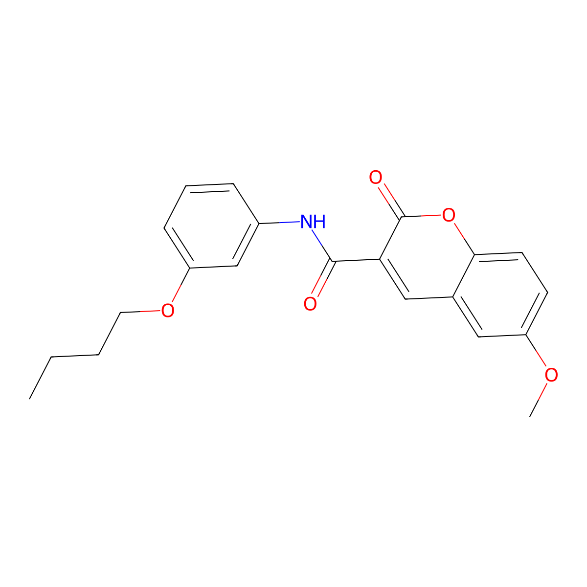 N-(3-butoxyphenyl)-6-methoxy-2-oxo-2H-chromene-3-carboxamide molecular structure, CAS 324778-19-0