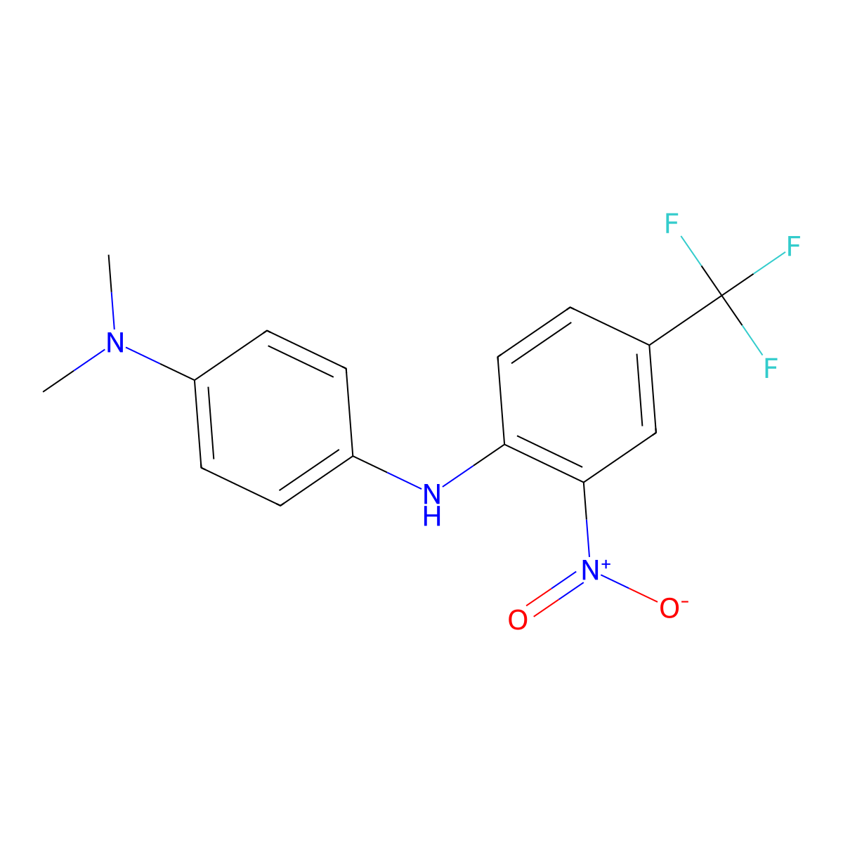 4-N,4-N-dimethyl-1-N-[2-nitro-4-(trifluoromethyl)phenyl]benzene-1,4-diamine molecular structure, CAS 324778-93-0