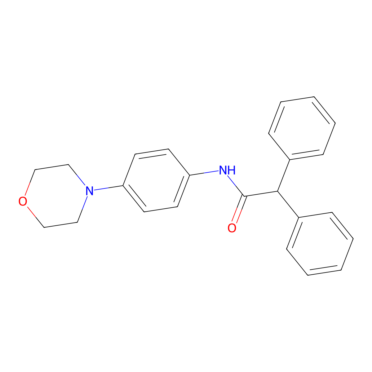 N-(4-morpholin-4-ylphenyl)-2,2-diphenylacetamide molecular structure, CAS 324779-71-7